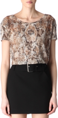 THE KOOPLES Snake-print top