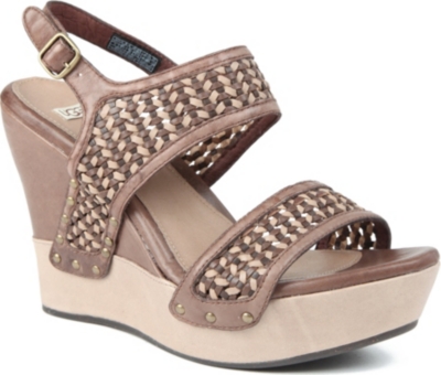 UGG Assia leather wedge sandals