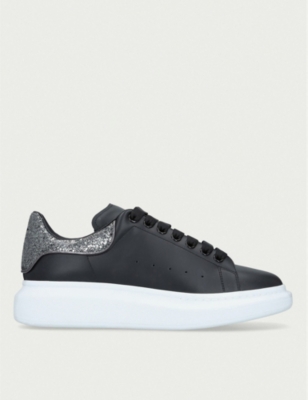 alexander mcqueen show leather trainers