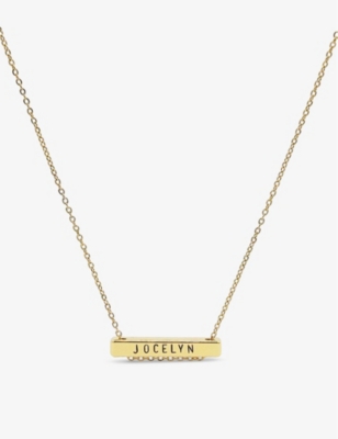 LITTLESMITH: Personalised gold-toned brass necklace