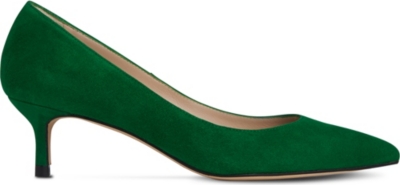 audrey champagne lurex kitten heel courts