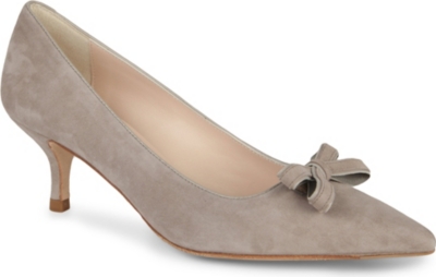 LK BENNETT Julia suede leather court shoes