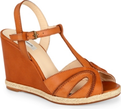 LK BENNETT Milos leather wedge sandals