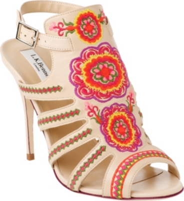 LK BENNETT Tacca leather cage sandals