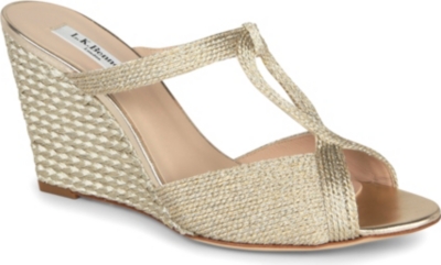 LK BENNETT Tahiti rope lurex wedges