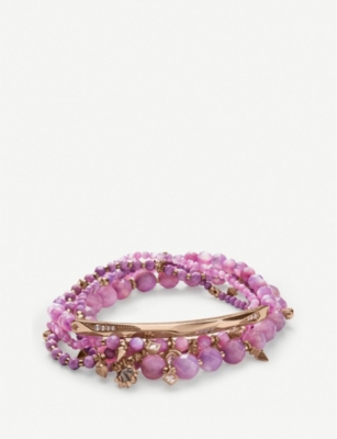 rose gold supak kendra bracelet scott selfridges 14ct plated beaded