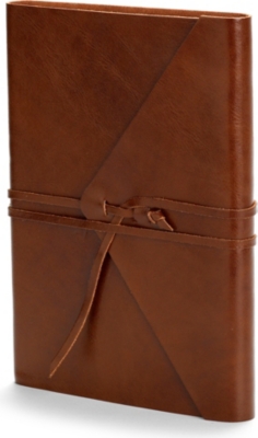 ASPINAL Envelope wrap large leather journal