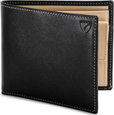 ASPINAL Leather billfold wallet with coin compartment