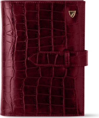 ASPINAL Mock crocodile compact A5 personal organiser (Purple croc & cream