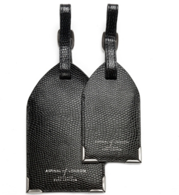 ASPINAL Pair of leather luggage tags