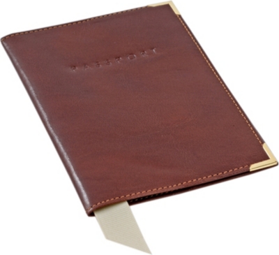 ASPINAL Plain leather passport cover