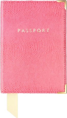 ASPINAL Plain leather passport cover