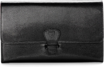 ASPINAL Classic lizard-print travel wallet