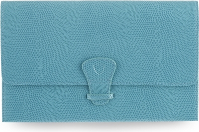 ASPINAL Classic lizard-print travel wallet