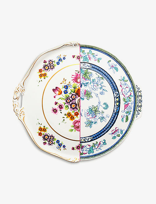 SELETTI: Hybrid Dorotea bone china porcelain tray 35cm