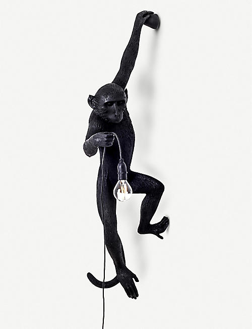 SELETTI: Hanging monkey resin outdoor lamp 75cm