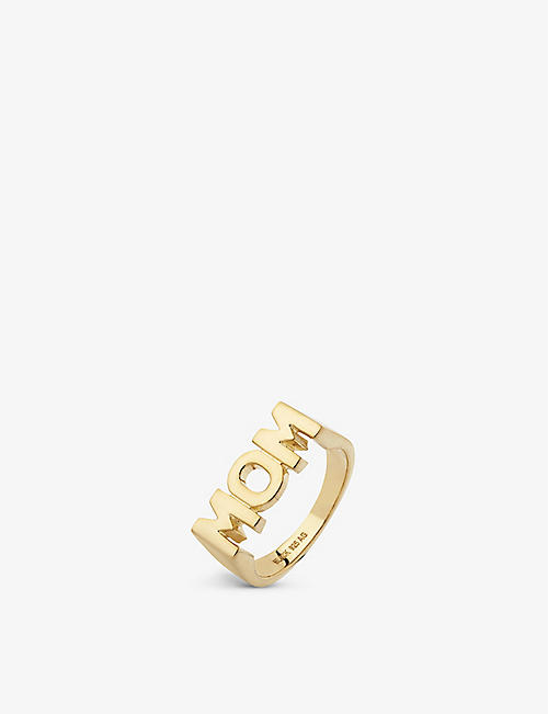 MARIA BLACK: Mom 18ct yellow gold-plated sterling silver ring
