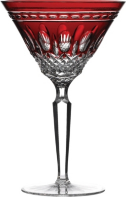 WATERFORD Clarendon ruby martini glasses set of two