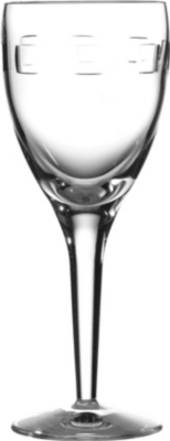 JOHN ROCHA @ WATERFORD Geo pair of small crystal wine glasses