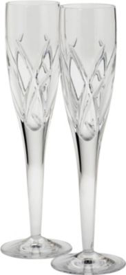 JOHN ROCHA @ WATERFORD Set of two Signature flutes