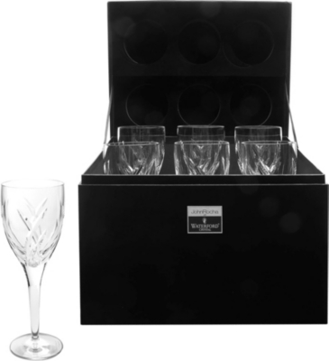 JOHN ROCHA @ WATERFORD Set of six Signature white wine glasses