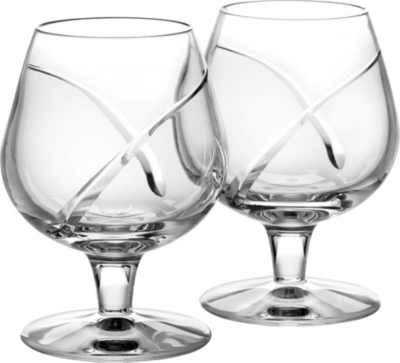 WATERFORD Set of two Siren brandy glasses