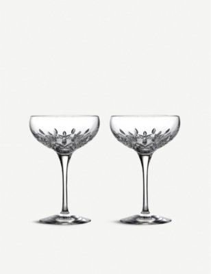 WATERFORD Lismore Essence champagne saucer, set of 2