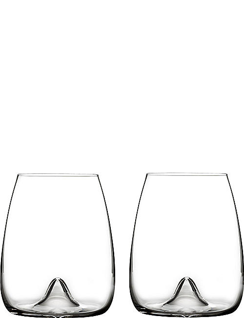 WATERFORD: Elegance stemless wine glasses set of two