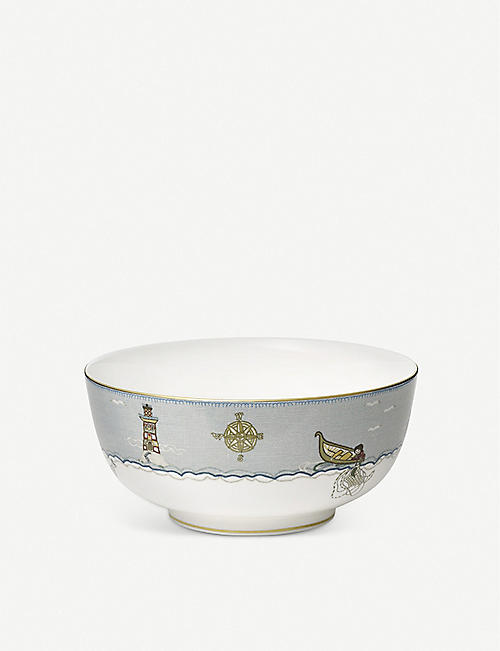 WEDGWOOD: Sailor’s Farewell fine bone china salad bowl 20cm