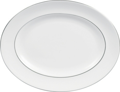 VERA WANG @ WEDGWOOD Blanc sur Blanc oval dish 36cm
