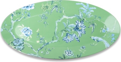 JASPER CONRAN @ WEDGWOOD: Chinoiserie oval platter green 45cm