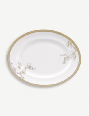 VERA WANG @ WEDGWOOD Lace Gold large oval dish