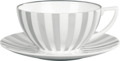JASPER CONRAN @ WEDGWOOD Platinum Striped tea saucer