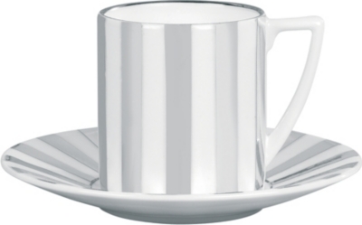 JASPER CONRAN @ WEDGWOOD Platinum Striped espresso saucer