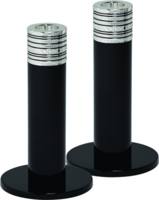 VERA WANG @ WEDGWOOD With Love Noir pair of candlesticks
