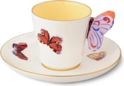 WEDGWOOD Harlequin Collection Butterfly teacup and saucer