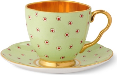 WEDGWOOD Harlequin Collection Polka Dot teacup and saucer