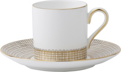 VERA WANG @ WEDGWOOD Gilded Weave coffee saucer