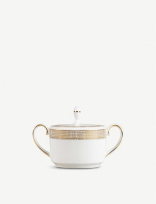 VERA WANG @ WEDGWOOD Gilded Weave covered sugar box