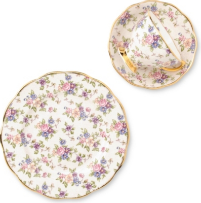 ROYAL ALBERT English Chintz 1940 three-piece tea set