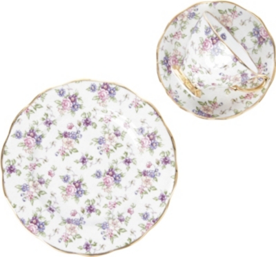 ROYAL ALBERT 1940 English Chintz three-piece tea set