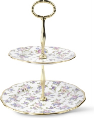 ROYAL ALBERT 1940 English Chintz cake stand