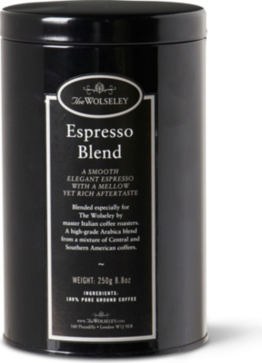 Espresso Blend on Espresso Blend Tin   The Wolseley   Exclusives   Food   Wine