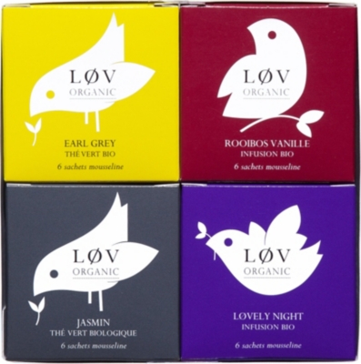 LOV ORGANIC Time for L&oslash;v tea bags gift set 130g
