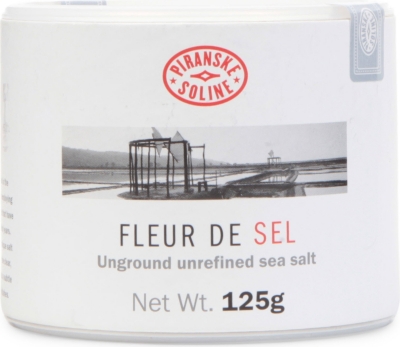 PIRAN SEA SALT Fleur de Sel unground and unrefined sea salt tube 125g