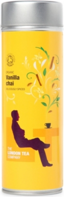 LONDON TEA Organic Vanilla Chai pyramid tea bags tin 30g