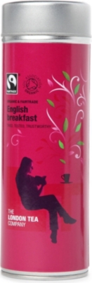 LONDON TEA Organic English Breakfast pyramid tea bags tin 45g