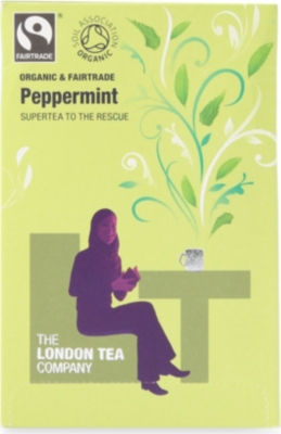 LONDON TEA Organic Peppermint tea sachets 40g