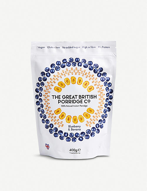 THE GREAT BRITISH PORRIDGE CO: Blueberry and banana porridge 400g