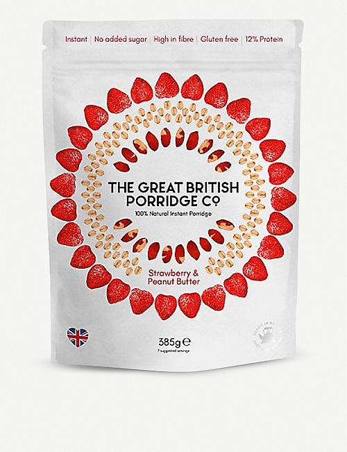THE GREAT BRITISH PORRIDGE CO: Strawberry and peanut butter porridge 400g